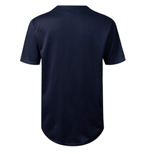 Custom Design OEM V Neck Button Shirts Sportswear Baseball Softball Jersey Breathable Quick Dry 100% Polyester Anti-Bacterial - Product Image 2