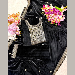 Presentación de terciopelo viscoso 9000 puro de diseñador exclusivo con fabricante de colecciones de trajes de fiesta pesados de Royal Export - Product Image 5