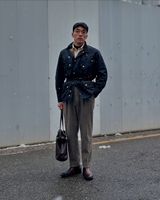 Parka d'hiver noir vintage en toile enduite légère pour moto, style décontracté, ceinturée, pour la chasse, inspirée des motards britanniques