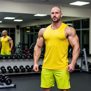 <b>Men's</b> <b>Gym</b> <b>Tank</b> <b>Top</b> <b>Men</b> Fitness Sleeveless TShirt Breathable Sports Vests Male Muscle Fit Bodybuilding Singlets Vests <b>Men</b> - Product Image 6