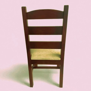 Chaise de salle à manger en bois d'acacia noyer foncé chaise de loisirs douce pour chambre appartement hôtel école en plein air Villa - Product Image 4