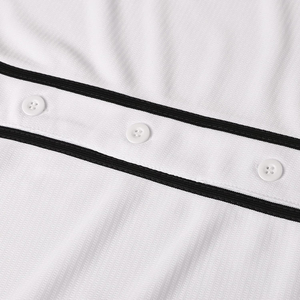 High Quality Baseball Jersey V-Neck Softball Full Button Sleeveless Jerseys for <b>Men</b> Baseball Jersey - Product Image 3