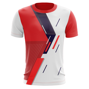 Camiseta estampada con logotipo personalizado para hombre, Camiseta con estampado de sublimación de algodón de secado rápido y cuello alto para hombre - Product Image 6