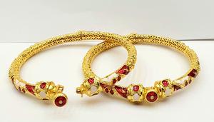 Venta al por mayor de alta calidad con estilo 24K chapado en oro rojo Pulseras Brazaletes de moda - Product Image 4