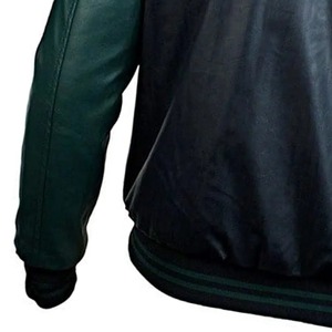 เสื้อแจ็กเก็ตหนัง PU สำหรับผู้ชาย, เสื้อแจ็คเก็ตหนังสำหรับผู้ชายทรงหนังวัวผิวตัวอักษรสำหรับฤดูหนาว - Product Image 4