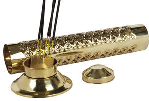 Métal artisanat mini porte-brûleur d'encens en laiton pour une utilisation à la main pour produit Offre Spéciale avec pièce naturelle - Product Image 5