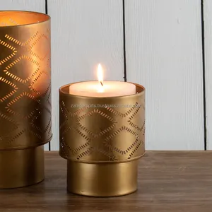 Shiny Gold Finish Candle Holder Metal for Luxury Rooms Metal for BanquetsWall Hook Wall Candle Holder by Zahid Exports - Product Image 4