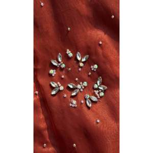 Vestido Maxi de Gasa Hecho a Mano con Cintura Imperio, Escote Corazón Asimétrico, Cola Larga, Elegante, Festivo y Formal - Product Image 6