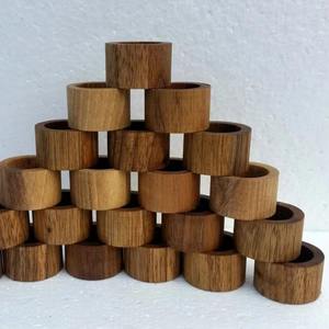 Servilletero de madera de primera calidad para mesa clásica, eventos de boda, Hotel, comedor, encanto rústico minimalista de la India - Product Image 4