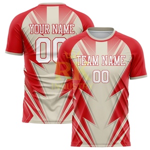 Maillots de football unisexes personnalisés 100% polyester respirant à séchage rapide pour équipes, clubs et écoles Noms d'équipe personnalisés - Product Image 4