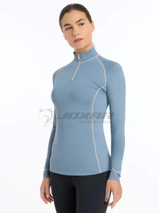 Couche de base équestre pour femmes à manches longues respirant à séchage rapide léger chemise d'équitation pour femmes couches de base d'équitation - Product Image 4