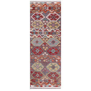 Alfombra Kilim de Maimana, Afganistán, 241 x 77 cm, Alfombra Tradicional Afgana - Product Image 1