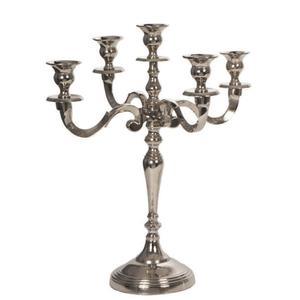 Candélabres en argent personnalisés nouveau design de centre de table de mariage de luxe fabriqué en métal candélabres décoratifs faits à la main en vente - Product Image 1