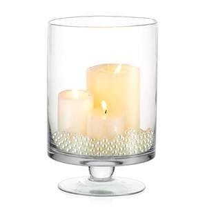 Porte-bougie en verre hurricane à tige courte moderne Décoration de Noël pour la maison Fait à la main Tailles personnalisées - Product Image 2