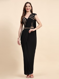 Sari de fiesta sexy para mujer con estilo de alta calidad con trabajo de encaje pesado cantidad al por mayor saris a la venta a los mejores precios - Product Image 4