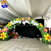 Arche gonflable personnalisée Chenghuang 2026, arche d'entrée gonflable verte avec lettres pour la décoration de mariage et de fête