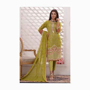 Vêtements de mariage brodés de style velours Salwar Kameez costume de fête pour femmes vêtements de mariage indiens pour femmes - Product Image 4