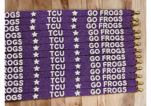 Correa de monedero personalizada hecha a mano con cuentas del día del juego correa de cuentas de semillas de Texas de lujo para bolsos cruzados y monedero de hombro - Product Image 2