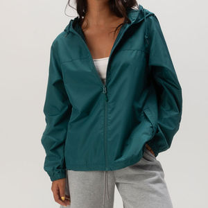 Chaquetas cortavientos de diseño personalizado para mujer Chaquetas cortavientos transpirables Chaquetas cortavientos ligeras Chaquetas cortavientos - Product Image 4