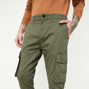 Pantalones Cargo de Lona Resistentes para Hombre, Cintura Alta, Corte Moderno Informal, Ropa para Exteriores - Product Image 5