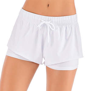Vente en gros des meilleurs shorts de sport personnalisés pour femmes shorts de sport en polyester avec cordon de serrage pour femmes 2025 - Product Image 4