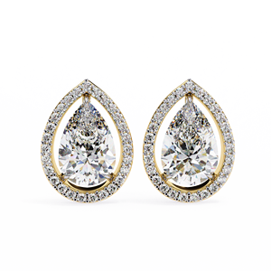 ต่างหูเพชร CVD สำหรับผู้หญิงต่างหูเม็ดเดี่ยวสีทอง14K สำหรับปลูกในห้องปฏิบัติการ - Product Image 1