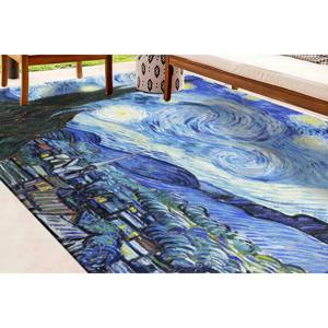 Starry Night Rug: <b>Van</b> Gogh Reproduction Area Rug,Nonwoven Soft Rug - Product Image 4