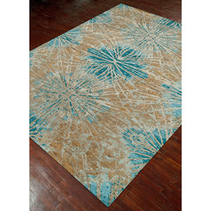 Alfombra Rectangular Kavi Verde de Lana y Seda de Bambú Anudada a Mano con Diseño Teoría del Caos, 10mm, 400x400mm, para Hogar, Dormitorio, Pasillo Abstracto - Product Image 2