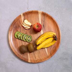 Plateau de service petit-déjeuner en bois naturel avec porte-gobelet – Assiette à collation et gobelet en bois écologiques pour hôtel et maison - Product Image 6