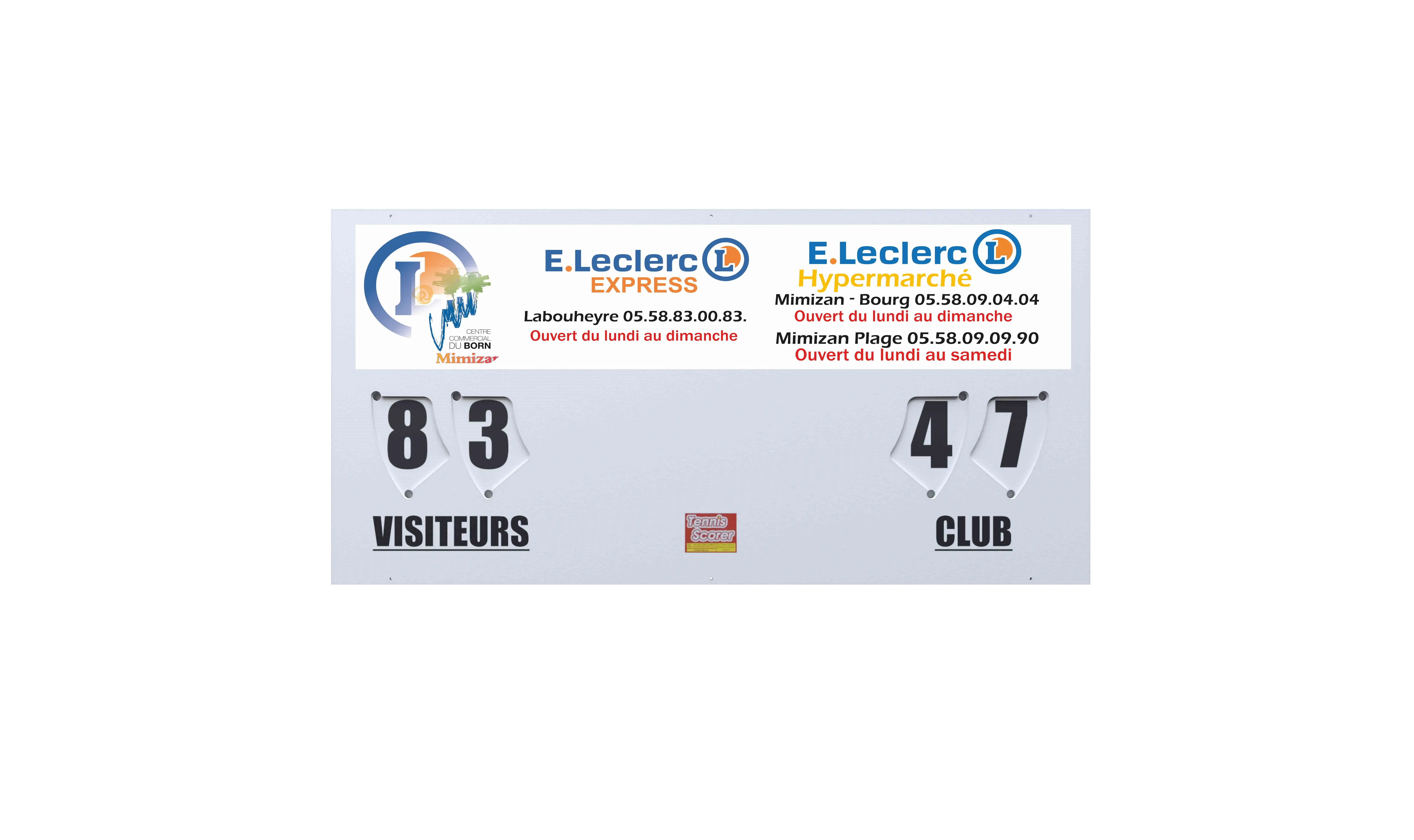 Manual Scoreboard Large 120 x 60 cm for Basketball Handball and All Sports Unperishable for All weather Outdoor or Indoor