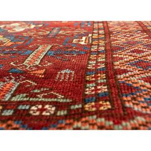 Alfombra Kiaan Grande de Lana Anudada a Mano, Rectangular 9x12, Patrón Geométrico Abstracto para Entrada, Pasillo, Modelo Paem-198 Rojo Naranja - Product Image 3