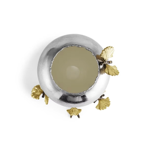 Jarrón Redondo de Metal Plateado con Diseño de Mariposa para Decoración de Interiores de Estilo Contemporáneo y Uso en Mesas de Fiesta, Procedente de la India - Product Image 3