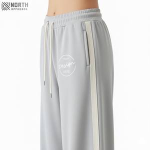 Vintage Pants Jogger Cotton Stone Washed Baggy Flare Sweat Pants Faded Acid Wash Wide Leg <b>Stripe</b> Sweatpants Men Winter Trousers - Product Image 6