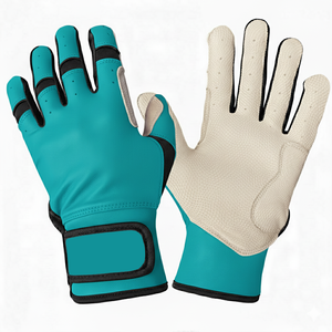 Custom Color <b>Baseball</b> Batting <b>Gloves</b> Premium Leather Comfortable Softball Training Hitting <b>Gloves</b> Adult Teams Custom Logo - Product Image 2