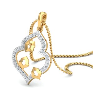 Lovely Zircon Pendant Minimalist Brass Necklace For Women 18k Gold Plated Dainty Geometric Charm Pendant For Wholesale/OEM/ODM - Product Image 3