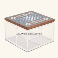 Boîte à bonbons unique à base acrylique en métal de qualité supérieure avec un style luxueux sophistiqué pour les bonbons de mariage chocolats cadeaux emballage festif