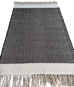 พรมปูพื้นลายก้างปลาทันสมัย ทอแบบแจ็คการ์ด ผ้าฝ้ายสองด้าน ทอแบบเรียบ ซักได้ เป็นมิตรกับสิ่งแวดล้อม กันลื่น 1600 GSM ลายเชฟรอน สำหรับใช้ในบ้าน - Product Image 5