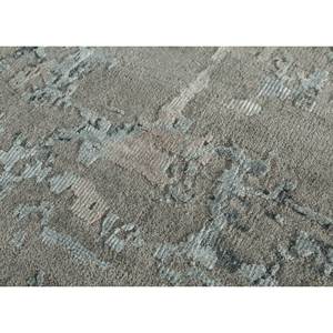 Tattvam Lu-9031 Tapis noué à la main en laine et soie de bambou, motif abstrait, pour salon, couloir, forme rectangulaire, modèles gris noir-Cs-01 - Product Image 3