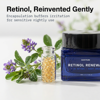 Crème de Nuit au Bakuchiol Marque Blanche 50ml – Peptides Renouvelants Végétaux et Niacinamide Anti-Âge Rides – Vente en Gros OEM