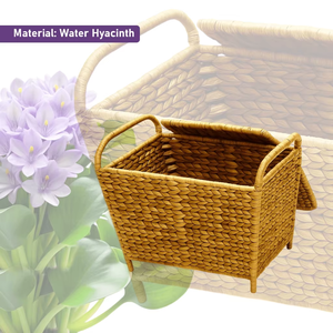 Panier de rangement en osier tissé à la main de style luxueux doré |   Organisateur de maison multifonctionnel durable de qualité supérieure - Product Image 4