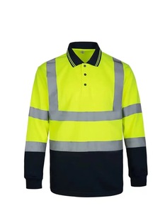 Algodón Poliéster Reflectante Seguridad Trabajo Camisas Logotipo personalizado Hi Vis Fluorescente Impermeable LED Flash Uniformes de trabajo de alta calidad - Product Image 1