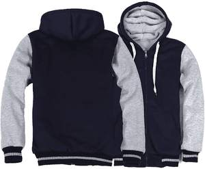 Sweat à capuche en polaire doublé Sherpa pour homme, vêtement d'hiver chaud et épais, avec fermeture éclair complète - Product Image 3