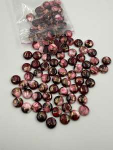 AAA + cabujón de turquesa de cobre púrpura y blanco Natural de alta calidad personalizado 18X25 ovalado y 12MM piedra preciosa suelta redonda - Product Image 5