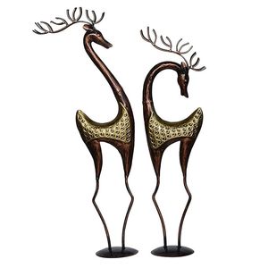 Campana de latón decorativa hecha a mano Pooja Dear en acabado dorado Campana de latón indio macizo para artículos de regalo - Product Image 1