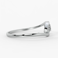 Bague minimaliste en argent 925 avec double zircon cubique serti clos, bande torsadée, légère, pour usage quotidien, bureau, mariage, soirée, pour femme