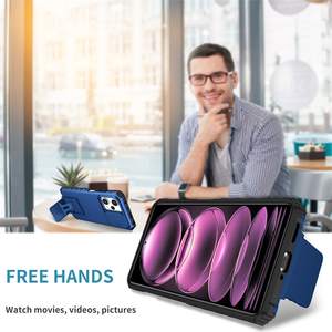 Étui pour <span class=keywords><strong>Xiaomi</strong></span> Redmi Note 12 12S 11, protection de l'appareil photo coulissante, étui de téléphone pour Redmi Note 12 Pro + Plus, coque arrière avec béquille - Product Image 5