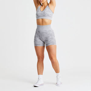Shorts de yoga pour femmes à taille haute personnalisés, respirants, séchage rapide, vêtements de sport tendance - Product Image 3