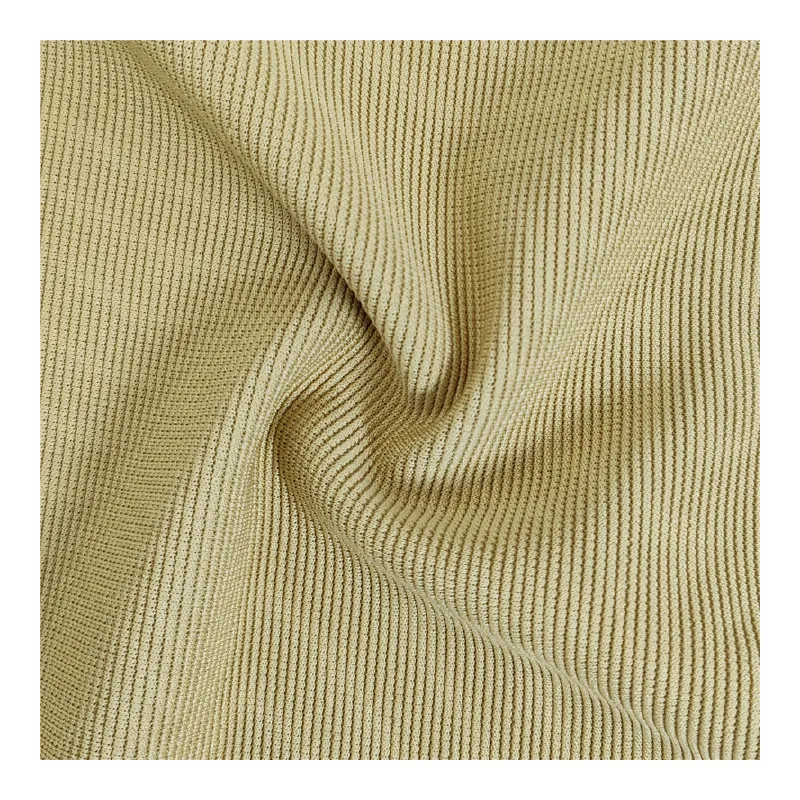Casual & Basic 290GSM Poli Imitação Algodão Cabo Malha Pequena Rib Fleece Jacquard tecido para Vestuário