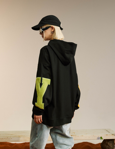 Sweat à capuche patch en chenille éponge française de haute qualité pull surdimensionné brodé personnalisé veste à capuche brodée à la mode pour hommes - Product Image 2