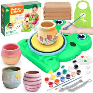 Kit de peinture sur poterie Bview Art MiniComplete, arts et artisanat pour enfants, <span class=keywords><strong>argile</strong></span> à séchage à l'air, fournitures d'art, jouets pour filles et garçons, cadeau d'anniversaire - Product Image 1